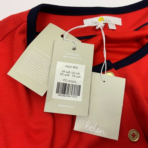 NWT Boden Maria Red Ponte  Knit Dress Career Size 10 - Picture 4 of 16